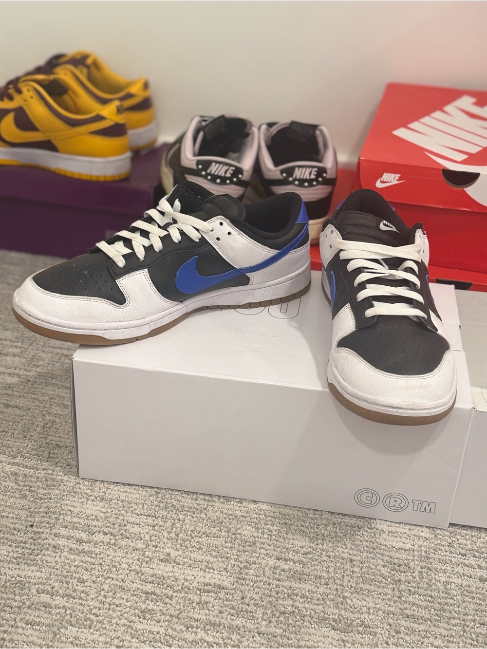 Nike By You Dunk Low Custom “BYU” White/Black/Royal Men’s 12.5 — w/ Box